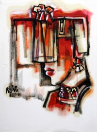 Mansoor Rahi, 18 x 24 Inch, Oil on Canvas, Figurative Painting, AC-MSR-102